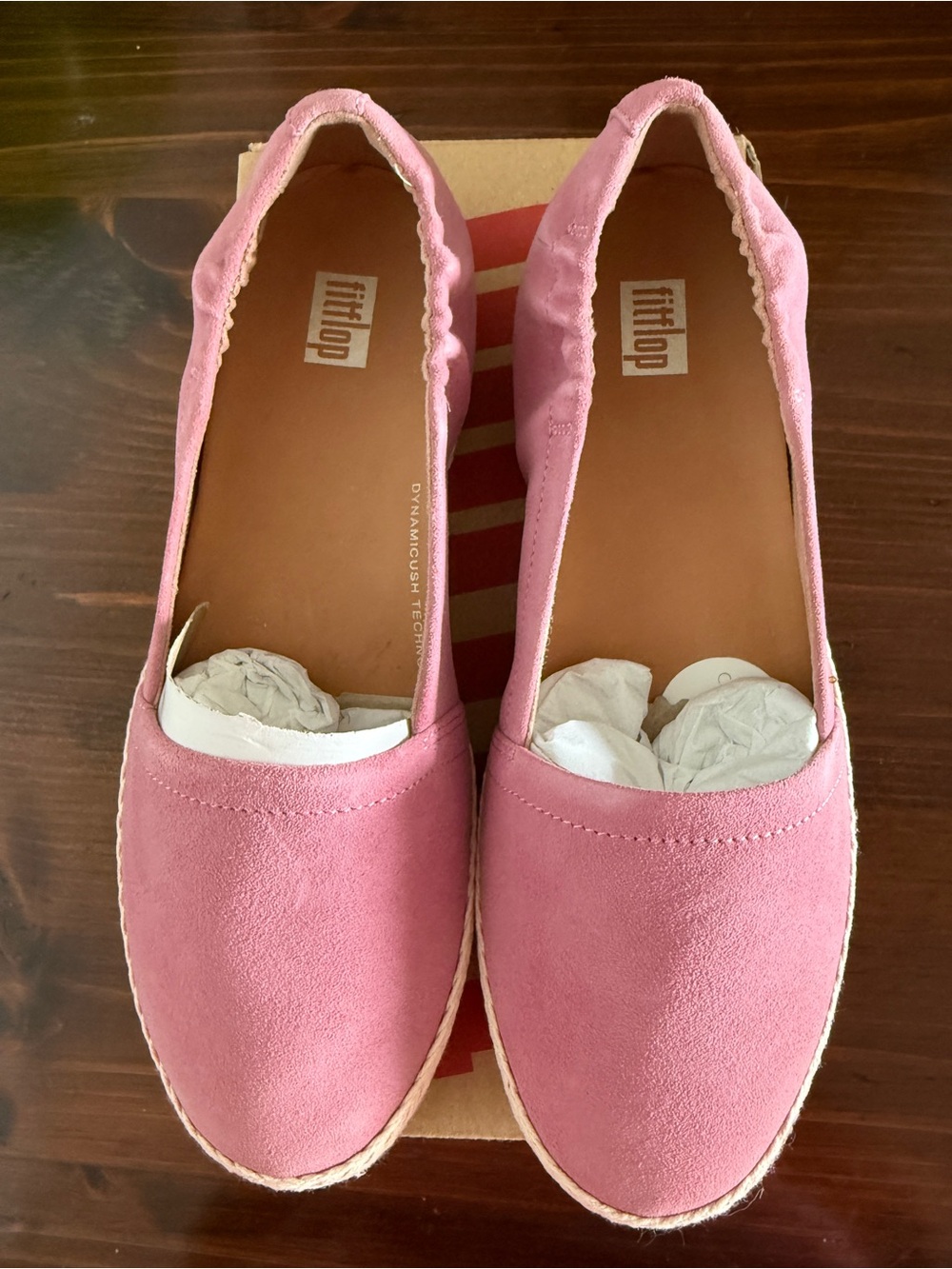 Fitflop Rose Pink Suede Espadrille Slip-Ons